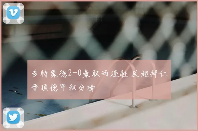 多特蒙德2-0豪取两连胜 反超拜仁登顶德甲积分榜